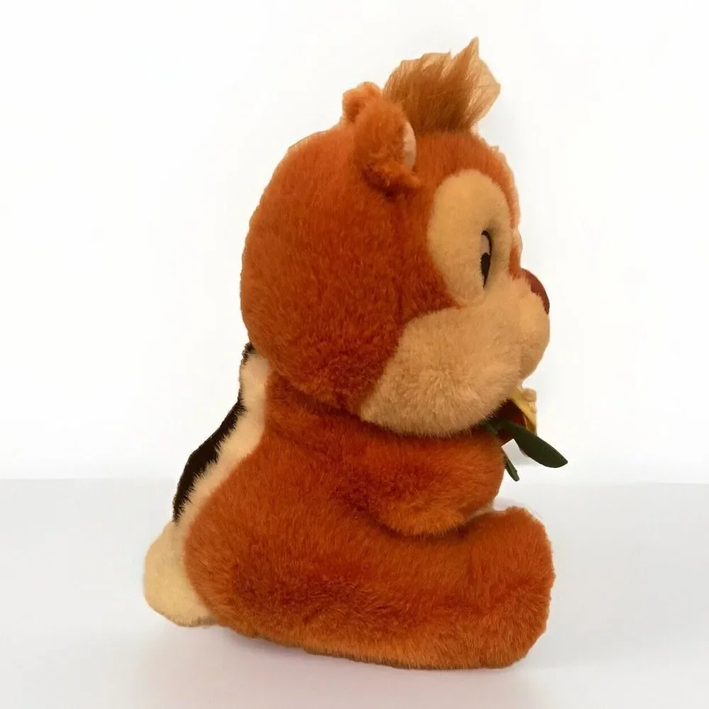 DISNEY Chip And Dale DALE Chipmunk Holding Flowers Plush Stuffed Toy New W/ Tags